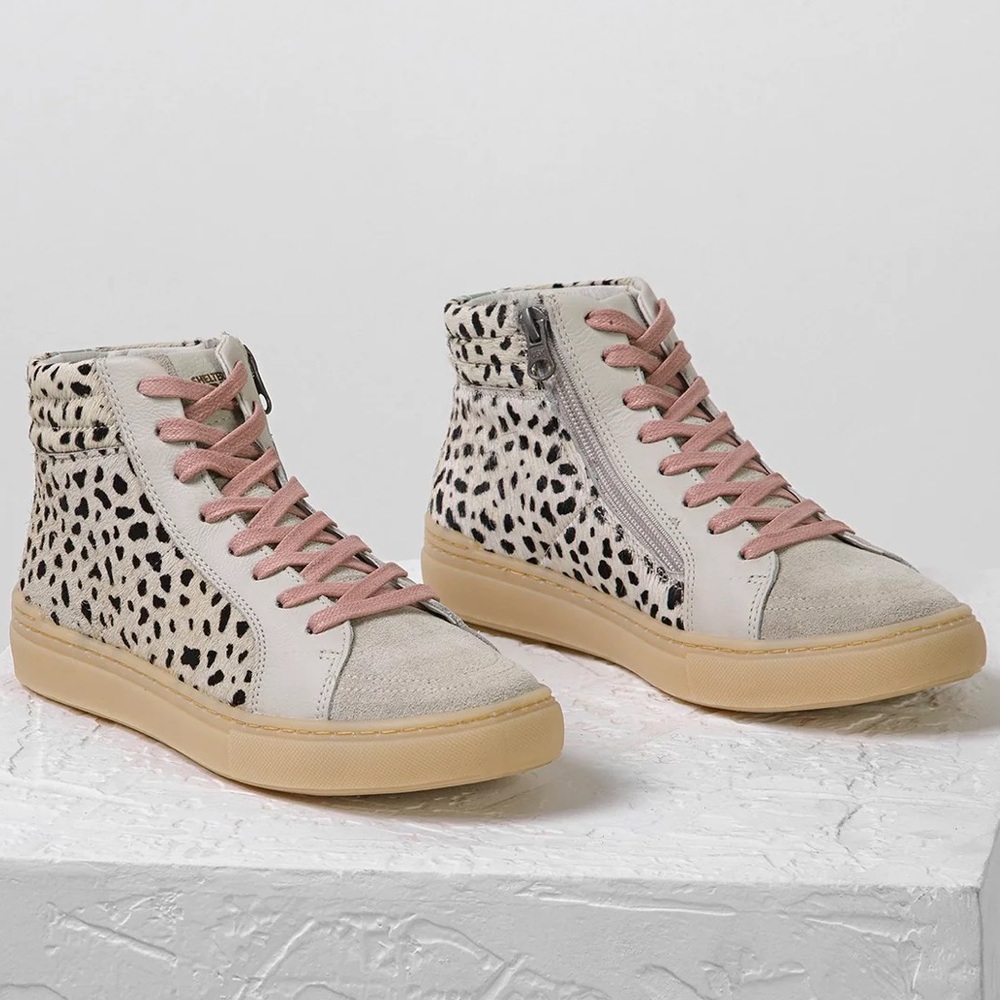 NEW Shelter LEATHER WOMEN SNEAKERS GLOW HI TOP PRINT